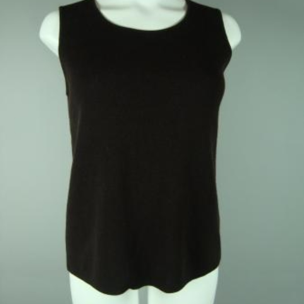 EILEEN FISHER Italian Yarn Brown vest sweater S